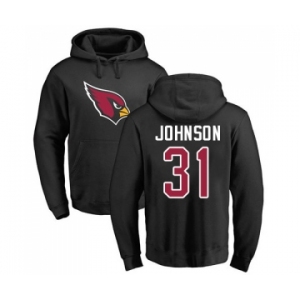 NFL Nike Arizona Cardinals #31 David Johnson Black Name & Number Logo Pullover Hoodie
