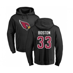 NFL Nike Arizona Cardinals #33 Tre Boston Black Name & Number Logo Pullover Hoodie