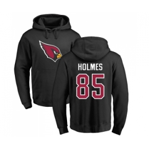 NFL Nike Arizona Cardinals #85 Gabe Holmes Black Name & Number Logo Pullover Hoodie