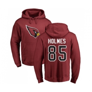 NFL Nike Arizona Cardinals #85 Gabe Holmes Maroon Name & Number Logo Pullover Hoodie