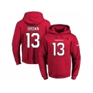 Nike Arizona Cardinals #13 Jaron Brown Red Name & Number Pullover NFL Hoodie