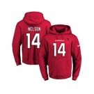 Nike Arizona Cardinals #14 J.J. Nelson Red Name & Number Pullover NFL Hoodie