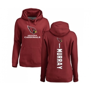 Football Women's Arizona Cardinals #1 Kyler Murray Maroon Backer Pullover Hoodie