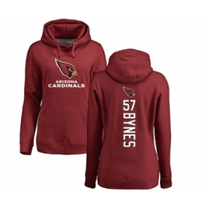 NFL Women's Nike Arizona Cardinals #57 Josh Bynes Maroon Backer Pullover Hoodie