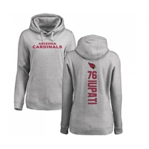 NFL Women's Nike Arizona Cardinals #76 Mike Iupati Ash Backer Pullover Hoodie
