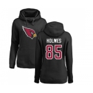 NFL Women's Nike Arizona Cardinals #85 Gabe Holmes Black Name & Number Logo Pullover Hoodie