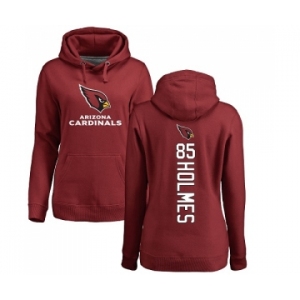 NFL Women's Nike Arizona Cardinals #85 Gabe Holmes Maroon Backer Pullover Hoodie