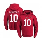 Football Men's San Francisco 49ers #10 Jimmy Garoppolo Red Name & Number Pullover Hoodie