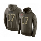 Football Men's San Francisco 49ers #17 Jalen Hurd Green Salute To Service Pullover Hoodie
