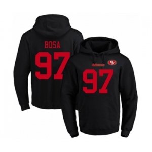 Football Men's San Francisco 49ers #97 Nick Bosa Black Name & Number Pullover Hoodie