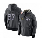 Football Men's San Francisco 49ers #97 Nick Bosa Stitched Black Anthracite Salute to Service Player Performance Hoodie