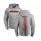 Football San Francisco 49ers #10 Jimmy Garoppolo Ash Backer Pullover Hoodie
