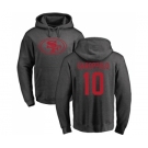 Football San Francisco 49ers #10 Jimmy Garoppolo Ash One Color Pullover Hoodie