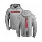 Football San Francisco 49ers #17 Jalen Hurd Ash Backer Pullover Hoodie
