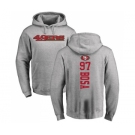 Football San Francisco 49ers #97 Nick Bosa Ash Backer Pullover Hoodie