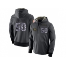 Men San Francisco 49ers #50 Reuben Foster Stitched Black Anthracite Salute to Service Player Performance Hoodie