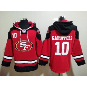 Men's San Francisco 49ers #10 Jimmy Garoppolo Red Team Color New NFL Hoodie