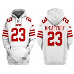 Men's San Francisco 49ers #23 Christian McCaffrey White Alternate Pullover Hoodie