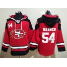 Men's San Francisco 49ers #54 Fred Warner Red Team Color New NFL Hoodie