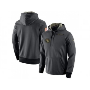 Men's San Francisco 49ers Nike Anthracite Salute to Service Player Performance Hoodie