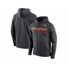 Men's San Francisco 49ers Nike Anthracite Sideline Circuit Pullover Performance Hoodie