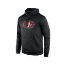 Men's San Francisco 49ers Nike Black Practice Performance Pullover Hoodie
