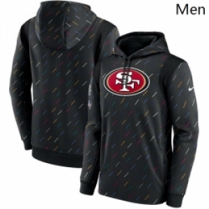 Men's  San Francisco 49ers Nike Charcoal 2021 NFL Crucial Catch Therma Pullover Hoodie