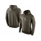 Men's San Francisco 49ers Nike Olive Salute To Service KO Performance Hoodie