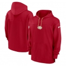 Men's San Francisco 49ers Scarlet Performance Pullover Hoodie