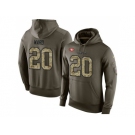 NFL Men Nike San Francisco 49ers #20 Jimmie Ward Stitched Green Olive Salute To Service KO Performance Hoodie