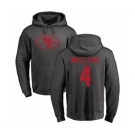 NFL Nike San Francisco 49ers #4 Nick Mullens Ash One Color Pullover Hoodie