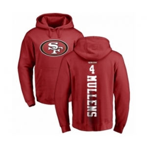 NFL Nike San Francisco 49ers #4 Nick Mullens Red Backer Pullover Hoodie
