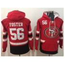 Nike 49ers #56 Reuben Foster Red Black Name & Number Pullover NFL Hoodie