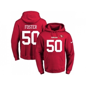 Nike San Francisco 49ers #50 Reuben Foster Red Name & Number Pullover NFL Hoodie
