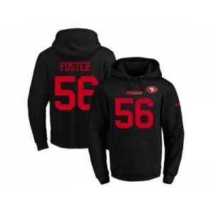 Nike San Francisco 49ers #56 Reuben Foster Black Name & Number Pullover NFL Hoodie