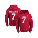 Nike San Francisco 49ers #7 Colin Kaepernick Red Name & Number Pullover NFL Hoodie