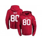 Nike San Francisco 49ers #80 Jerry Rice Red Name & Number Pullover NFL Hoodie