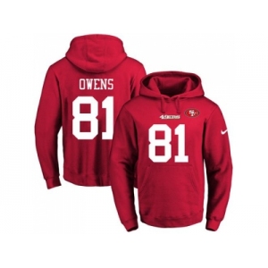 Nike San Francisco 49ers #81 Terrell Owens Red Name & Number Pullover NFL Hoodie