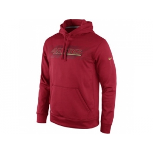 San Francisco 49ers Nike Red KO Speed Wordmark Performance Hoodie