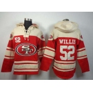 nike nfl jerseys san francisco 49ers #52 willis red-cream[pullover hooded sweatshirt]