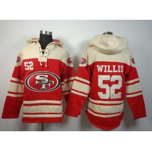 nike nfl jerseys san francisco 49ers #52 willis red-cream[pullover hooded sweatshirt]
