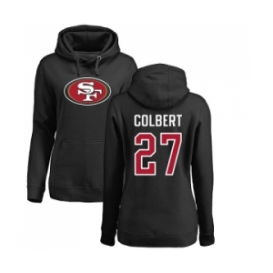 Football Women's San Francisco 49ers #27 Adrian Colbert Black Name & Number Logo Pullover Hoodie