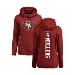 NFL Women's Nike San Francisco 49ers #4 Nick Mullens Red Backer Pullover Hoodie