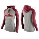 Women Nike San Francisco 49ers Performance Hoodie Grey & Red_1