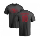 Football San Francisco 49ers #10 Jimmy Garoppolo Ash One Color T-Shirt