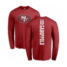 Football San Francisco 49ers #10 Jimmy Garoppolo Red Backer Long Sleeve T-Shirt