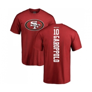 Football San Francisco 49ers #10 Jimmy Garoppolo Red Backer T-Shirt