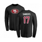 Football San Francisco 49ers #17 Emmanuel Sanders Black Name & Number Logo Long Sleeve T-Shirt