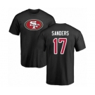 Football San Francisco 49ers #17 Emmanuel Sanders Black Name & Number Logo T-Shirt