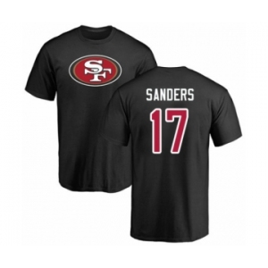 Football San Francisco 49ers #17 Emmanuel Sanders Black Name & Number Logo T-Shirt